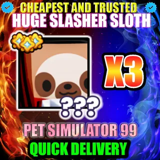 HUGE SLASHER SLOTH X3