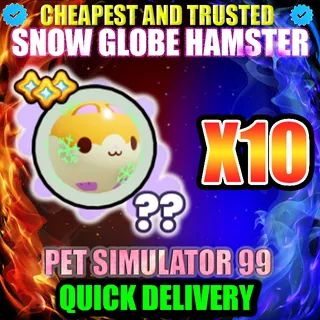 SNOW GLOBE HAMSTER X10