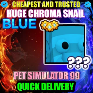 HUGE BLUE CHROMA SNAIL 