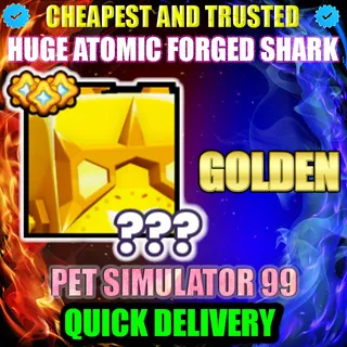 HUGE ATOMIC FORGED SHARK GOLDEN