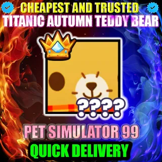 TITANIC AUTUMN TEDDY BEAR