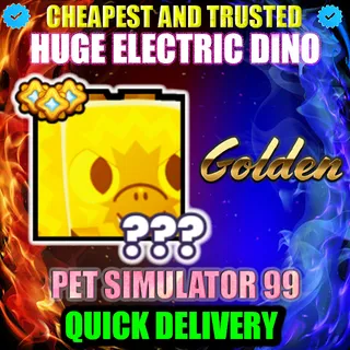 HUGE ELECTRIC DINO GOLDEN