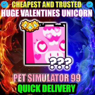 HUGE VALENTINES UNICORN