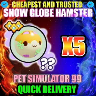 SNOW GLOBE HAMSTER X5