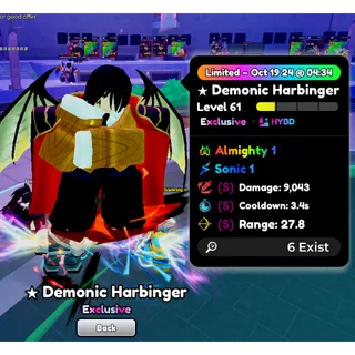 ALMIGHTY SONIC SSS DEMONIC HARBINGER