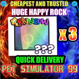 RAINBOW HUGE HAPPY ROCK x3| PS99