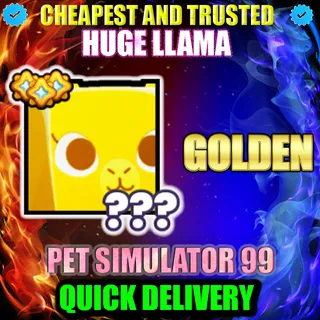 HUGE LLAMA GOLDEN