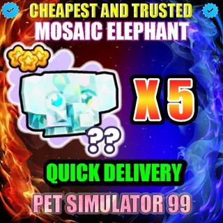 MOSAIC ELEPHANT X5 |PS99