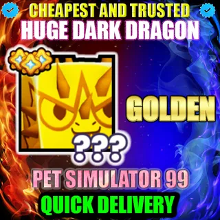 HUGE DARK DRAGON GOLDEN