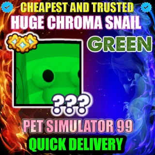 HUGE GREEN CHROMA SNAIL