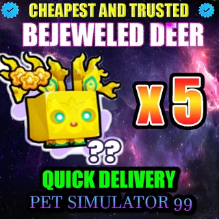 BEJEWELED DEER x5