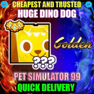 HUGE DINO DOG GOLDEN