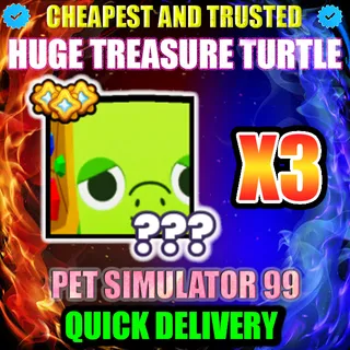 HUGE TREASURE TURTLE X3