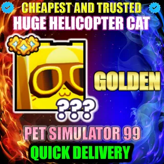 HUGE HELICOPTER CAT GOLDEN