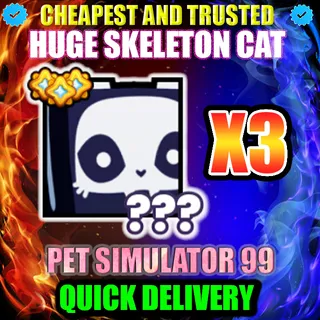 HUGE SKELETON CAT X3