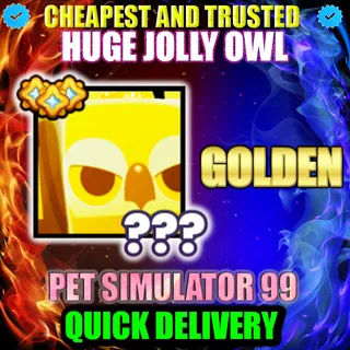 HUGE JOLLY OWL GOLDEN