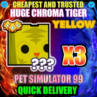 HUGE YELLOW CHROMA TIGER X3