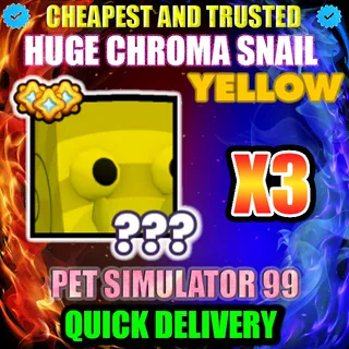 HUGE YELLOW CHROMA SNAIL X3