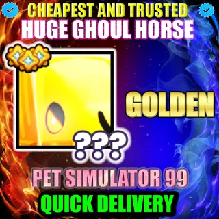 HUGE GHOUL HORSE GOLDEN