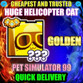 HUGE HELICOPTER CAT GOLDEN