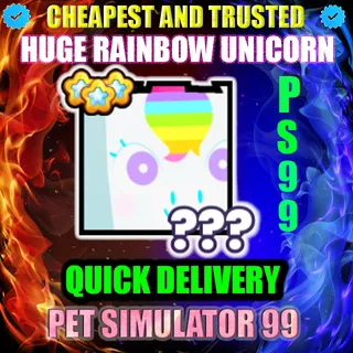 HUGE RAINBOW UNICORN 