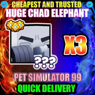 HUGE CHAD ELEPHANT X3