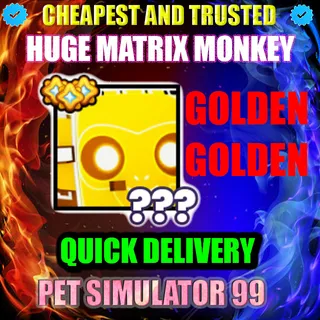 HUGE MATRIX MONKEY GOLDEN