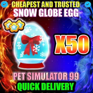 SNOW GLOBE EGG X50