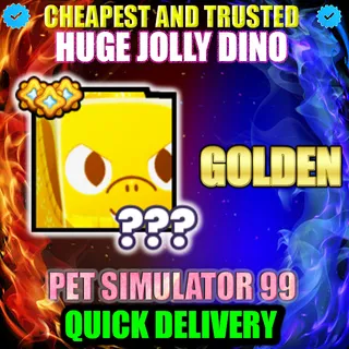 HUGE JOLLY DINO GOLDEN