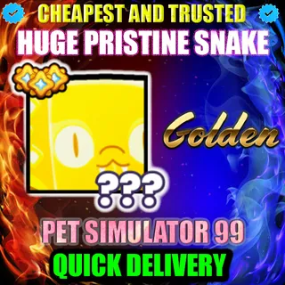 HUGE PRISTINE SNAKE GOLDEN