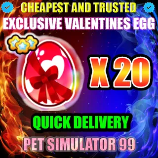 EXCLUSIVE VALENTINES EGG X20