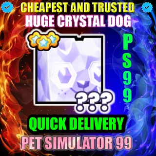 HUGE CRYSTAL DOG 