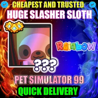 HUGE SLASHER SLOTH RAINBOW