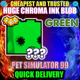 HUGE GREEN CHROMA INK BLOB