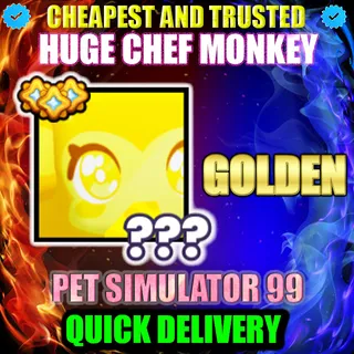 HUGE CHEF MONKEY GOLDEN