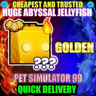 HUGE ABYSSAL JELLYFISH GOLDEN