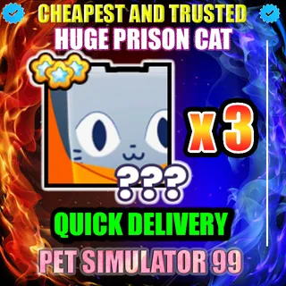 HUGE PRISON CAT x3
