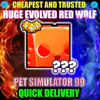 HUGE EVOLVED RED WOLF