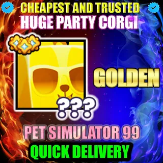 HUGE PARTY CORGI GOLDEN