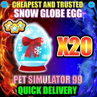 SNOW GLOBE EGG X20