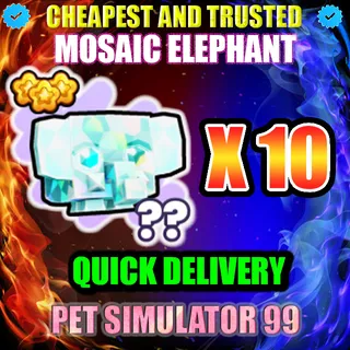 MOSAIC ELEPHANT X10 |PS99