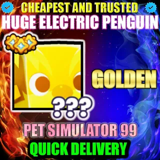 HUGE ELECTRIC PENGUIN GOLDEN