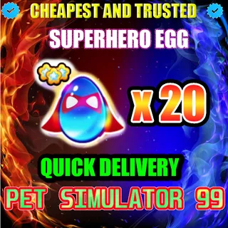 SUEPERHERO EGG X20  