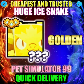 HUGE ICE SNAKE GOLDEN