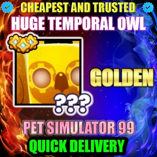 HUGE TEMPORAL OWL GOLDEN