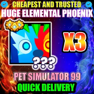 HUGE ELEMENTAL PHOENIX X3