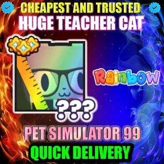 HUGE TEACHER CAT RAINBOW