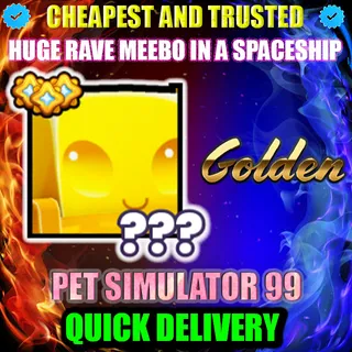 HUGE RAVE MEEBO IN A SPACESHIP GOLDEN