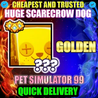 HUGE SCARECROW DOG GOLDEN