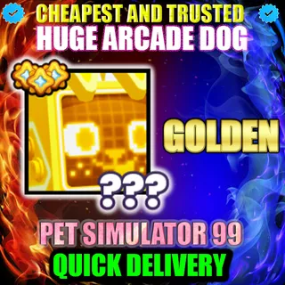 HUGE ARCADE DOG GOLDEN